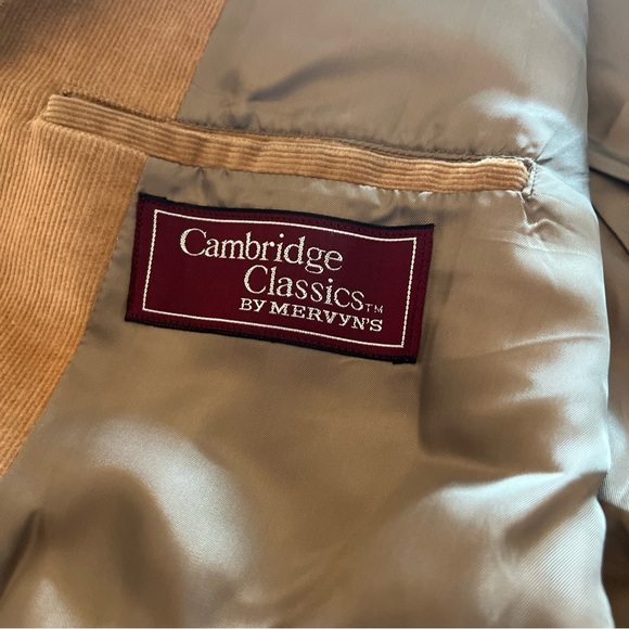 Vintage Cambridge Classics Mervyns Camel Corduroy Sport Coat Elbow Patches 42 - Picture 9 of 16